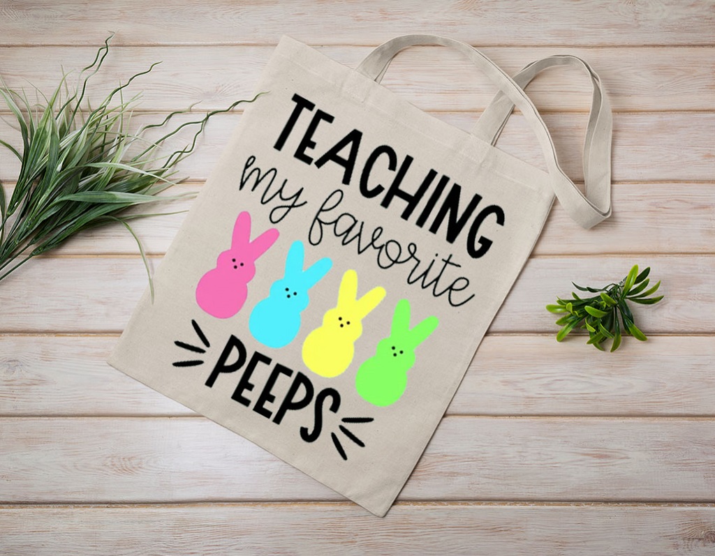 Easter Teacher Tote Bag